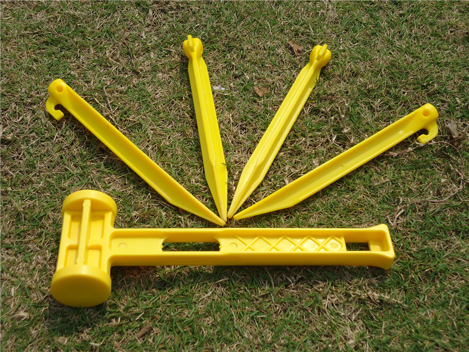 Ngoài trời tán lều phụ kiện táo bạo và dài tam giác nhựa cố định bãi biển siêu nhẹ 23cm móc móc cắm trại móng tay quạt treo lều