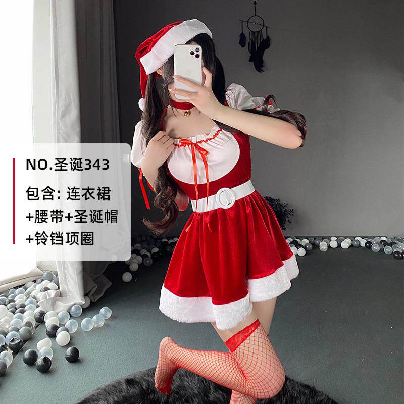 jk制服加工定制 圣诞节服装成人女小麋鹿圣诞节日派对装扮圣诞老人套装cos舞台服
