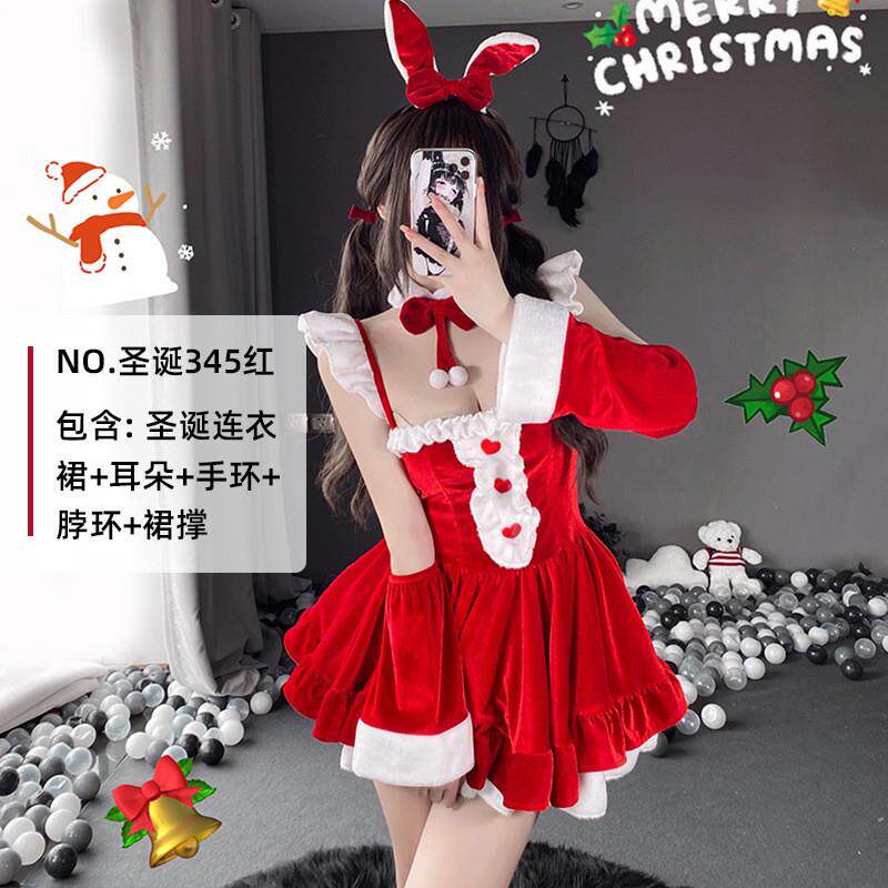 jk制服加工定制 圣诞节服装成人女小麋鹿圣诞节日派对装扮圣诞老人套装cos舞台服