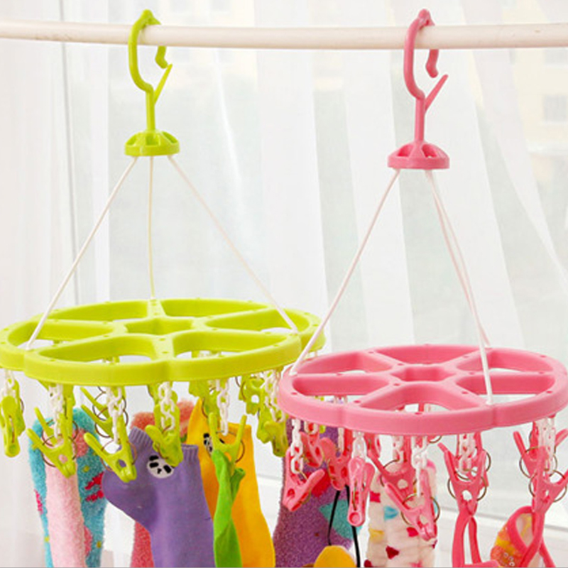 Plastic hanger Baby multi clip clothes hanger Household drying socks small clip Children clothes clip wholesale