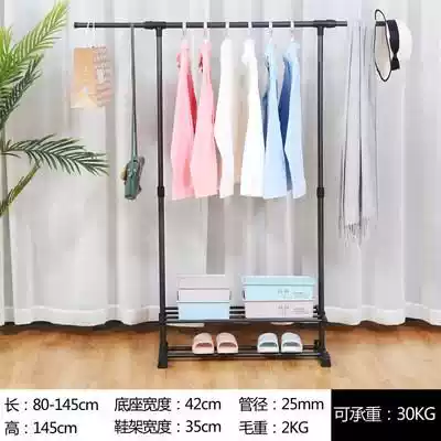 Clothes rack floor-to-ceiling indoor and outdoor simple folding clothes rack Household balcony clothes rack single rod drying rack