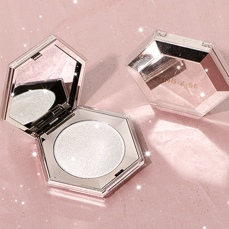 网红同款高光修容盘钻石闪粉提亮鼻影珠光瘦脸立体持久粉饼正品女