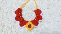 Cat knitted collar hand-knitted cat collar diy cat halter jewelry kitten collar adjustable necklace