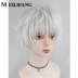 Tóc giả màu trắng, tóc ngắn, chàng trai Nhật Bản, màu trắng bạc anime phổ cosplay gay đẹp trai dk boyish đầy đủ mũ 