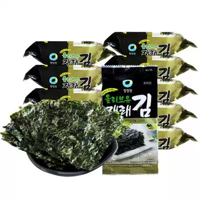 Korea Qingjing Garden seaweed bibimbap rice seaweed ready-to-eat children's snacks Olive oil grilled seaweed