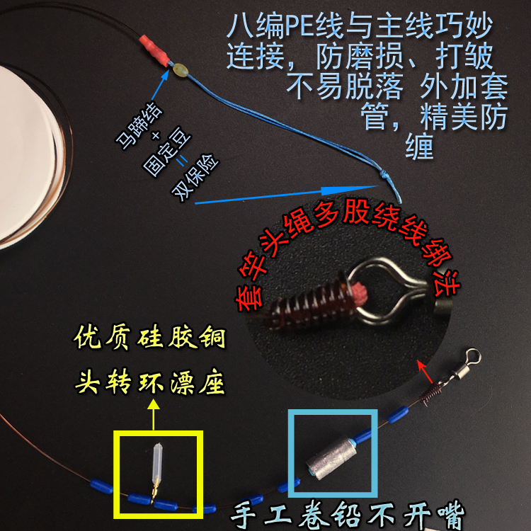 主线超强拉力成品鱼线大物线组青鱼线渔线鱼线子线鱼线套装 全套