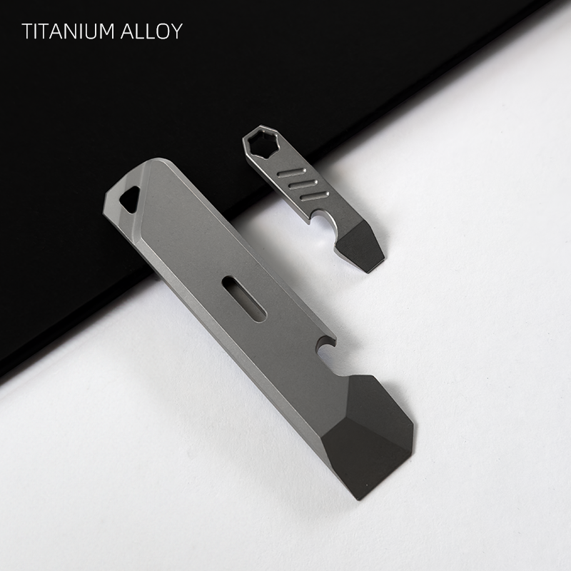 EDC multi-function small crowbar titanium alloy crowbar cool bar opener bottle opener portable outdoor utility self-defense T