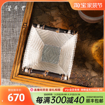 The Yunshu Cloud Art Hall Creative Handmade UnionPay 999 thé argent fuit Tea Road accessoires Quartet
