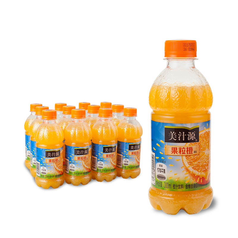Beauty juice Source Fruit Orange Cooler Orange Taste Orange Juice Drink 300ml * 12 small bottle of whole box Coca-Cola