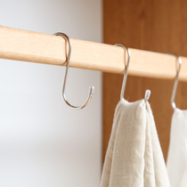 Stainless steel hook big drying bacon artifact Sausage hanging meat s-type single hook Household multi-function kitchen iron hook