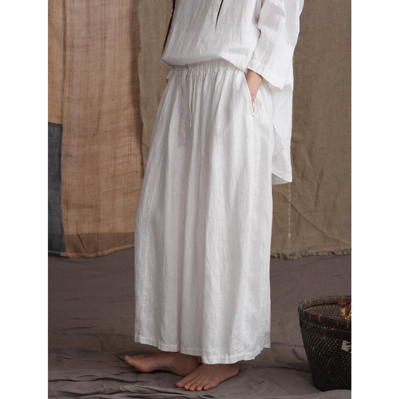 Owish Half-Length Casual Nine-Quarter Linen Wide-Leg Pants for Women, Summer Thin Loose Lazy Style Casual Long Pants Owish Half-Length Casual Nine-Quarter Linen Wide-Leg Pants for Women, Summer Thin Loose Lazy Style Casual Long Pants