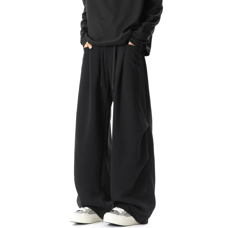 Three-Point Focus Autumn American-Style Heavyweight Trendy Brand Sweatpants for Men, Loose Straight-Leg Pleated Sports Casual Drapey Long Pants Three-Point Focus Autumn American-Style Heavyweight Trendy Brand Sweatpants for Men, Loose Straight-Leg Pleated Sports Casual Drapey Long Pants
