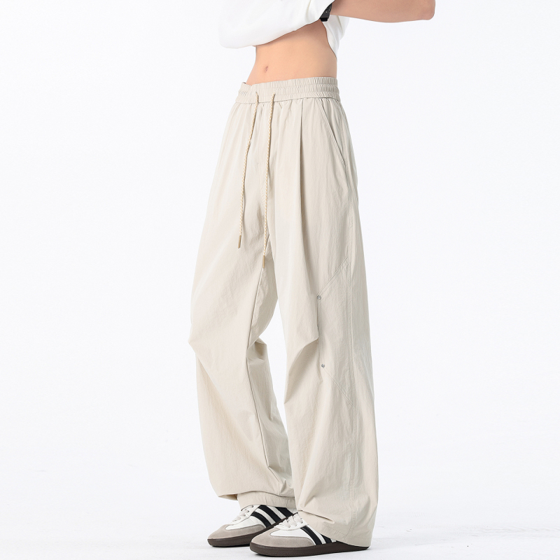 Three-Point Focus Summer Thin Quick-Dry Breathable Drapey Tactical Pants Men's Trendy Brand Pleated Paratrooper Straight-Leg Long Pants Three-Point Focus Summer Thin Quick-Dry Breathable Drapey Tactical Pants Men's Trendy Brand Pleated Paratrooper Straight-Leg Long Pants