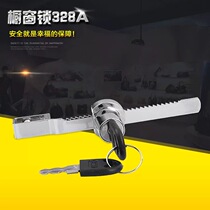 Reptile box moving door lock Anti-escape lock Glass door moving door lock Free drilling glass cabinet display cabinet safety lock