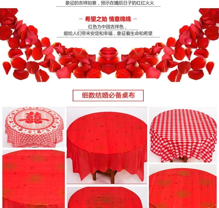 Tiệc đặc biệt mới sinh nhật tiệc nhà hàng bộ đồ ăn dùng một lần khăn trải bàn dày bàn tròn bàn đám cưới nhà tròn - Các món ăn dùng một lần túi ni lông trong suốt