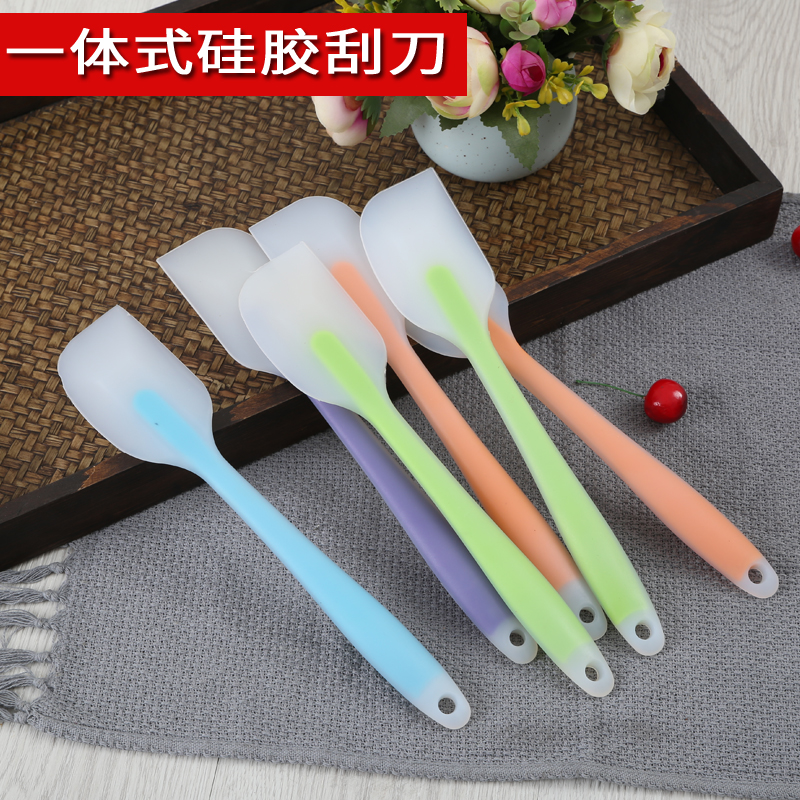 Baking tool Big number one-piece Silicone Scraper for cake cream Smear Baking stir baton Bull Rolling Sugar Scraper