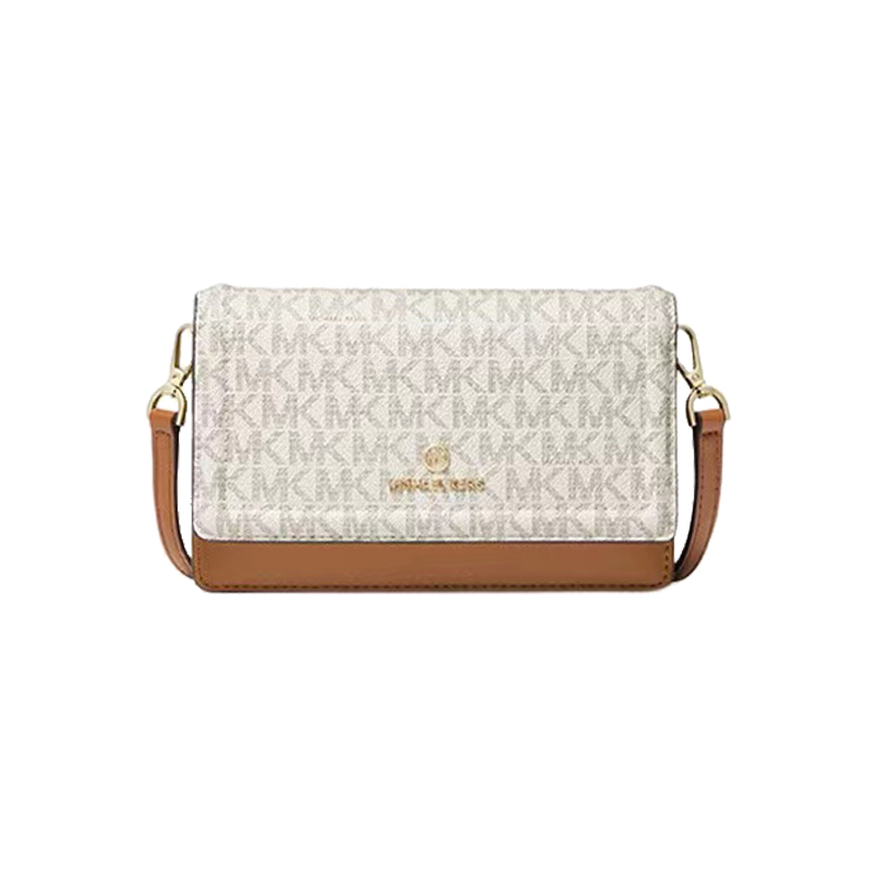 Mk Official Flagship Store Women's New Fashion Brown Color-Blocked Printed Shoulder Crossbody Bag Women's Bag 32S1Gt9C2B