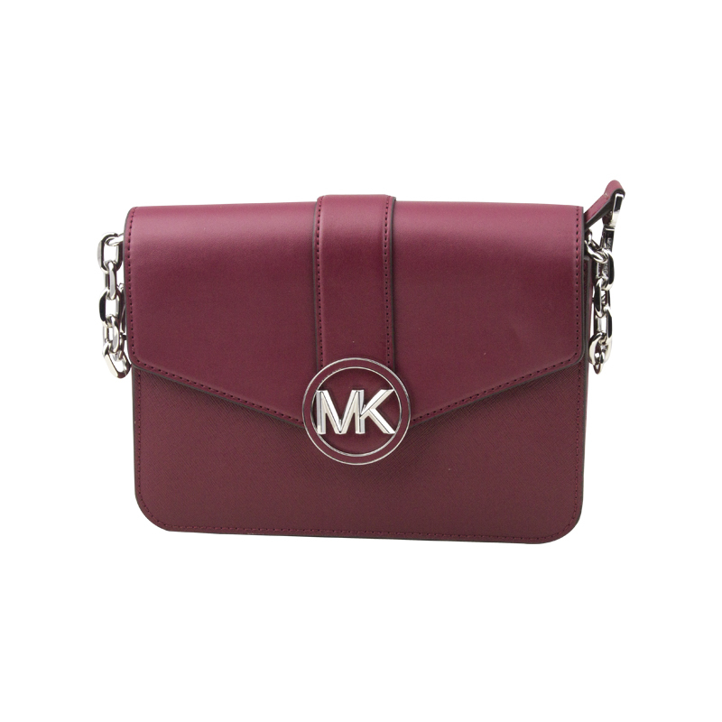 Mk Women's Bag Official Flagship Store Women's Medium-Sized Leather Chain Red Bag Envelope Bag Clutch Bag 35T2Snml2L