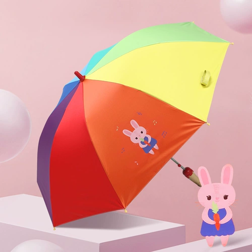 天堂 Мультяшный сверхлегкий радужный детский маленький зонтик подходит для мужчин и женщин для школьников для детского сада