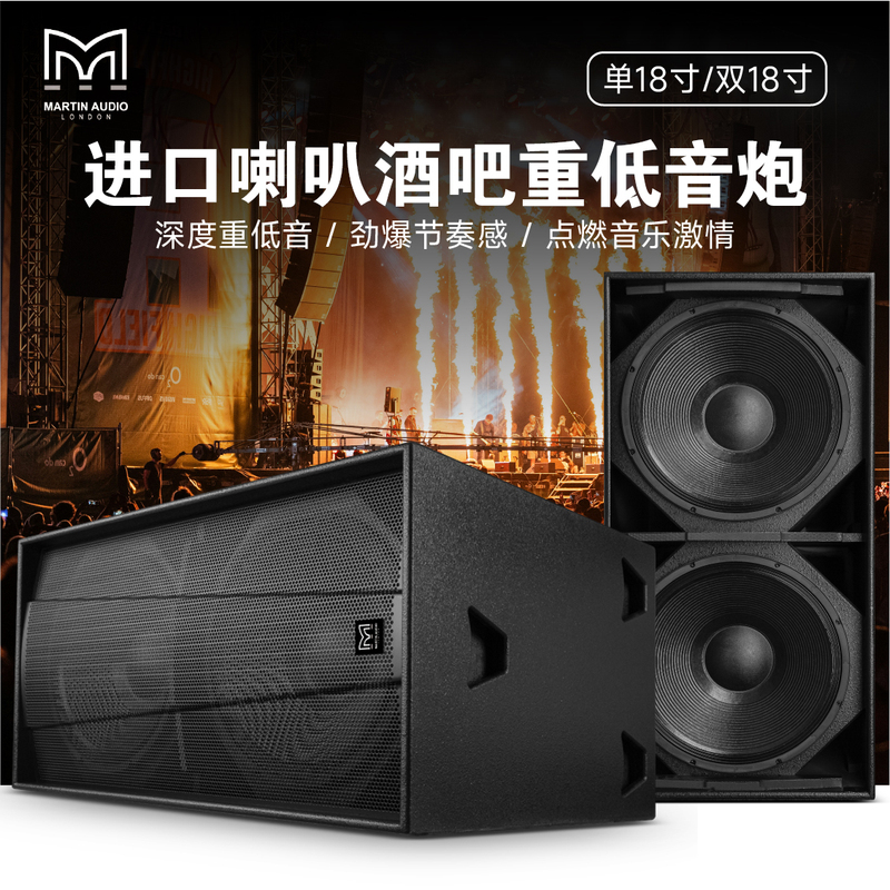 Martin 15/ 18inch Passive and Active Professional Subwoofer Set Ultra-Low Bass Bar Stage Performance Ktv Speakers