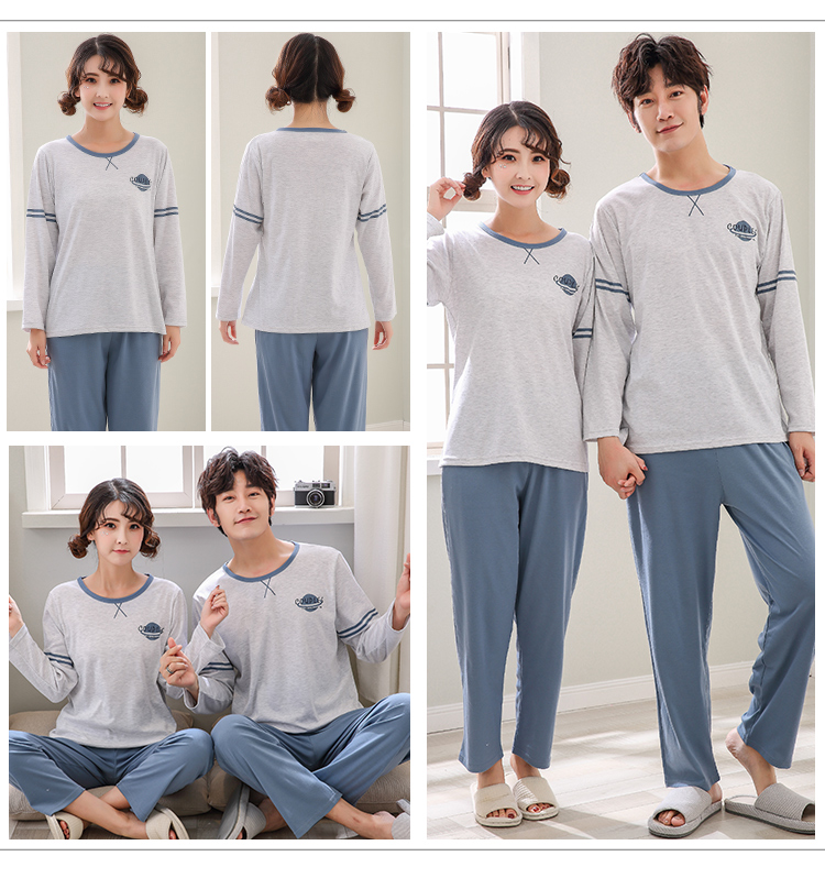 Mùa xuân và mùa đông Mùa đông Hàn Quốc Kích thước lớn Bộ đồ ngủ Cặp đôi dễ thương Phim hoạt hình Chinchilla dài tay Áo bông nữ bộ đồ đôi mùa đông nam nữ