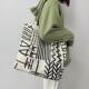 Canvas bag, women's handbag, fashionable and versatile, college student class bag, large capacity canvas bag, commuting shoulder bag