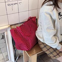 Large-Capacity Canvas Bag for Women 2025 New Korean Style Versatile Lazy Style Shoulder Bag Student Class Commute Tote Bag