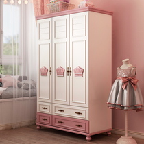 American Countryside Children Wardrobe Girl Childrens House Boy Bedroom Fields Garden Plate Set Things Storage Three Doors Wardrobe