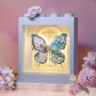 Loz Smart Butterfly Flower Language DIY Building Block Photo Frame Romantic Creative Fantasy Ornament Valentine's Day Birthday Gift for Girls