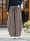 Chinesischer Stil Herren Herbst und Winter Wollmaterial gerade Hose Retro lose Hose mit weitem Bein große Pumphose Freizeithose