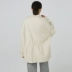 Siqin của phụ nữ mùa thu cotton và lanh pha trộn hình bóng áo gió giản dị trở lại xếp ly áo khoác dài giữa rộng rãi 9CS012 - Trench Coat