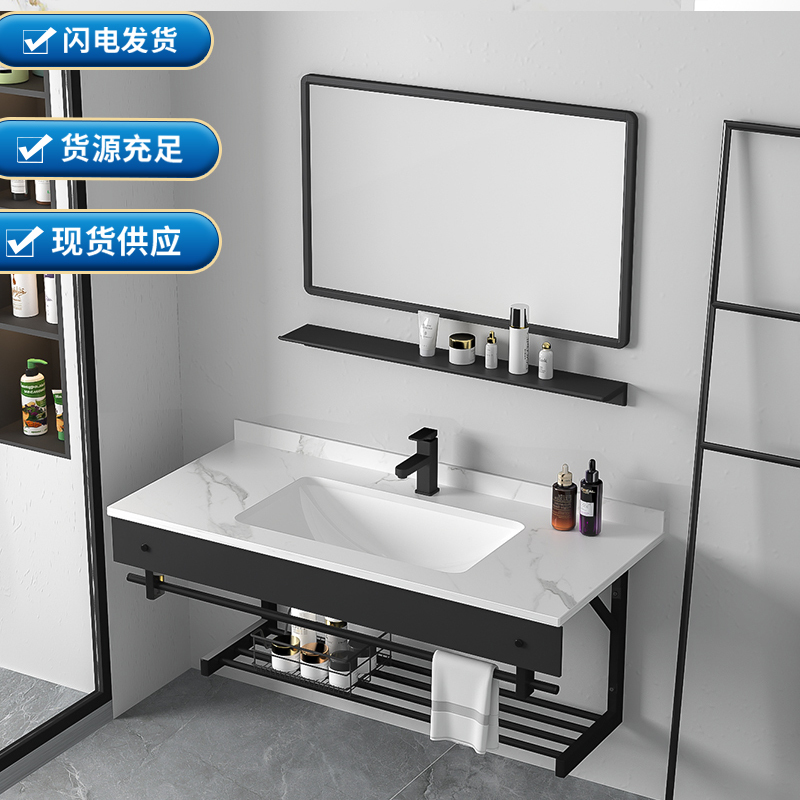 Washbasin Washbasin Large Apartment Stainless Steel Combination 55 Width Bathroom Balcony Hanging Slate Basin Ceramic Washbasin Washbasin Large Apartment Stainless Steel Combination 55 Width Bathroom Balcony Hanging Slate Basin Ceramic