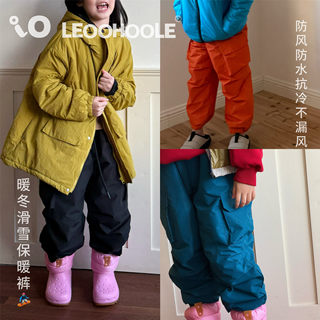 LEOOHOOLE | 哦哦乐 防风防水抗冷加厚摇粒绒滑雪裤工装保暖裤