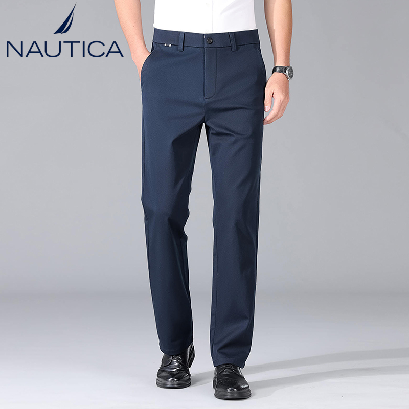 Nautica/Notica Men's Autumn and Winter Genuine Pure Cotton Casual Pants Straight-Leg Trousers Middle-Aged Business Dress Pants Nautica/Notica Men's Autumn and Winter Genuine Pure Cotton Casual Pants Straight-Leg Trousers Middle-Aged Business Dress Pants