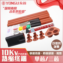 Heat shrinkable cable terminal head 10KV high voltage NSY WSY1 1-3 4 indoor and outdoor single three-core cable accessories permanent