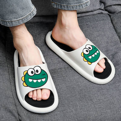 Slippers male summer outdoor wear net red ins home indoor bath non-slip cute thick bottom sandals female couple outdoor