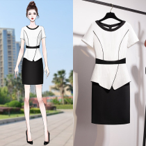Summer dress 2021 new female ol temperament dress goddess Fan short sleeve workplace office workers hip professional dress skirt
