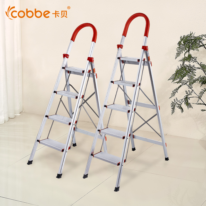 Kabe telescopic ladder herringbone ladder household aluminum alloy thickened folding ladder multi-functional elevator engineering stairs