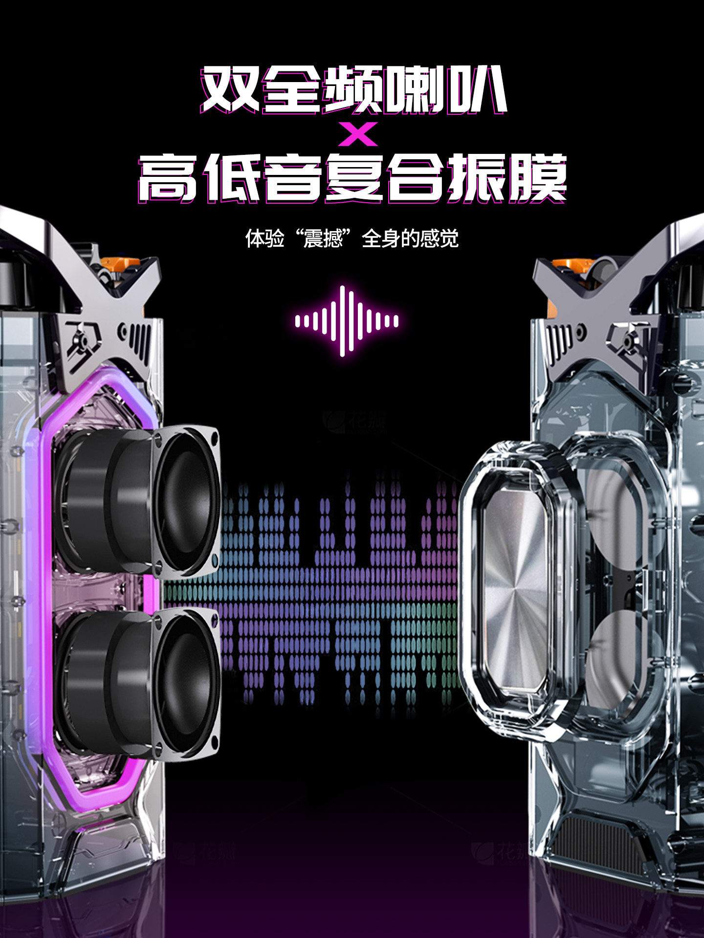 Newman Bluetooth Speaker High-Quality Mech Gaming Desktop Cyberpunk Outdoor Speaker Wireless Subwoofer