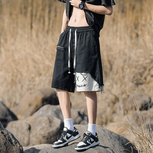 Мужские летние шорты, баскетбольные штаны для отдыха, в американском стиле, оверсайз