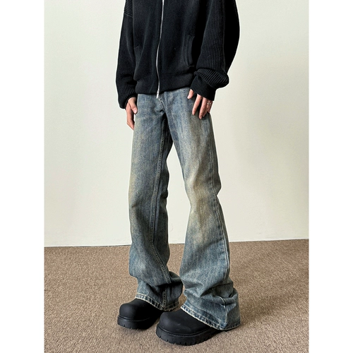 Летние джинсы, штаны-клёш, штаны для отдыха, в американском стиле, свободный прямой крой