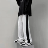 Летние трендовые шелковые тонкие штаны, свободный прямой крой