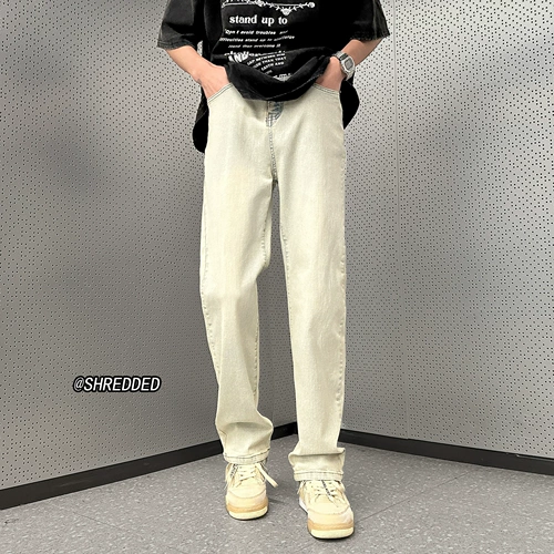 Летние джинсы, штаны, 2025 года, в американском стиле, свободный прямой крой