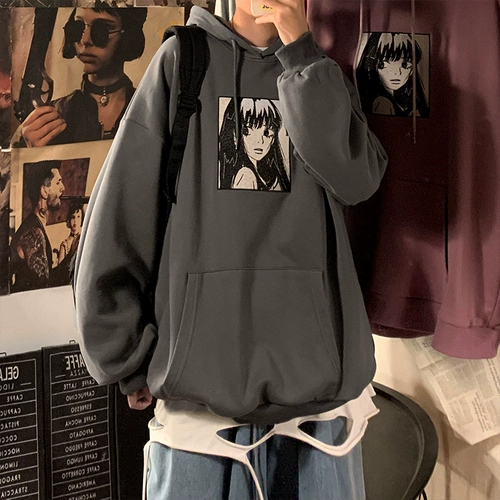 Японская брендовая толстовка с капюшоном для отдыха, трендовая парная одежда для влюбленных, куртка, осенняя, в корейском стиле