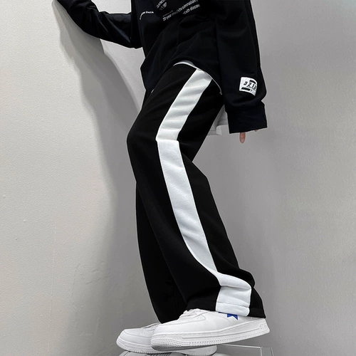 Летние трендовые шелковые тонкие штаны, свободный прямой крой