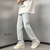 Летние джинсы, штаны, 2025 года, в американском стиле, свободный прямой крой