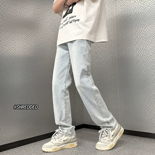 Летние джинсы, штаны, 2025 года, в американском стиле, свободный прямой крой