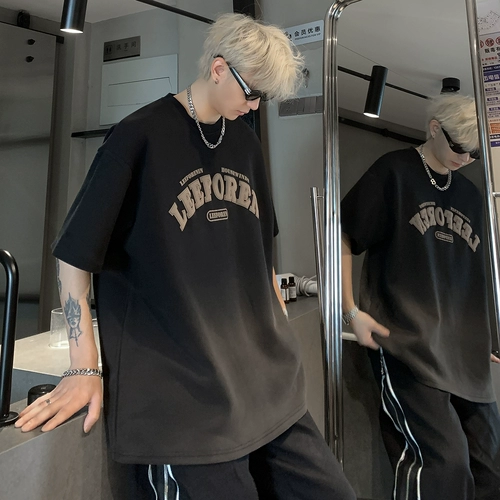 Летняя дизайнерская футболка с коротким рукавом, стиль «Хай стрит», оверсайз, свободный крой