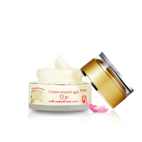 Оригинальный импортный разглаживающий осветляющий крем для глаз с розой в составе, красный (черный) чай, против темных кругов под глазами, против морщин