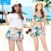 Bộ đồ bơi nữ ba mảnh bikini chia váy nhỏ hương thơm bảo thủ che bụng cỡ ngực tụ tập áo tắm mùa xuân nóng - Bộ đồ bơi hai mảnh bikini 2 mảnh màu đen	 Bộ đồ bơi hai mảnh